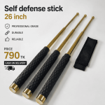 Premium Retractable Self Defence Stick বাংলাদেশ | Compact Metal Safety Stick | Sadiqo